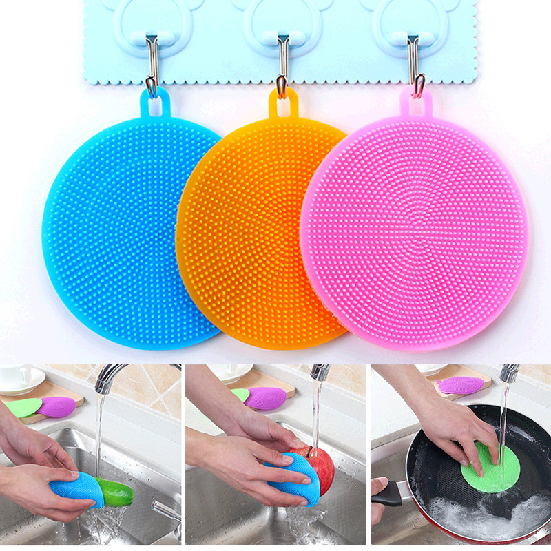 Silicone Dish Washing Brush Bowl Pot Pan Wash Cleaning Brushes Pads - China  Cleaning Brushes Pads and Silicone Dish Washing Brush price