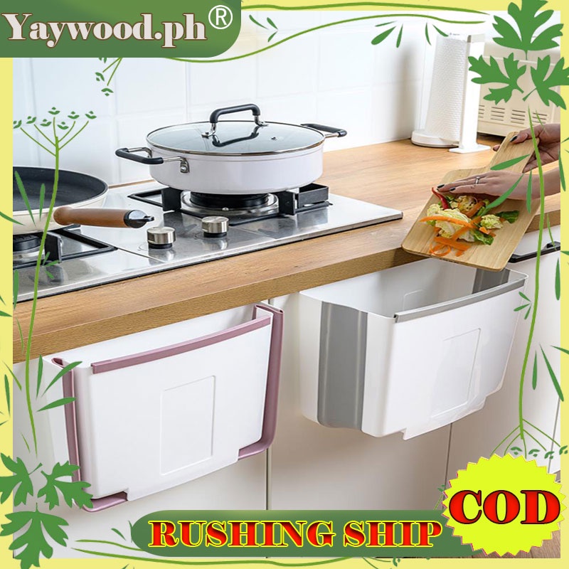 COD Folding Waste Bin Wall Mounted Bin Kitchen Door Hanging