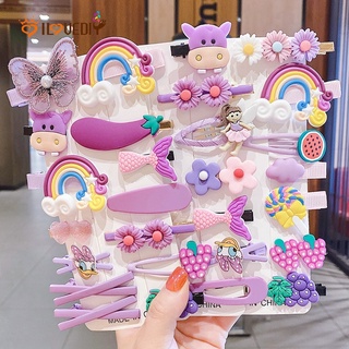 Girls Hair Accessories Candy Color Headwear Set Cute Hairpin Rubber Band Kit  USA