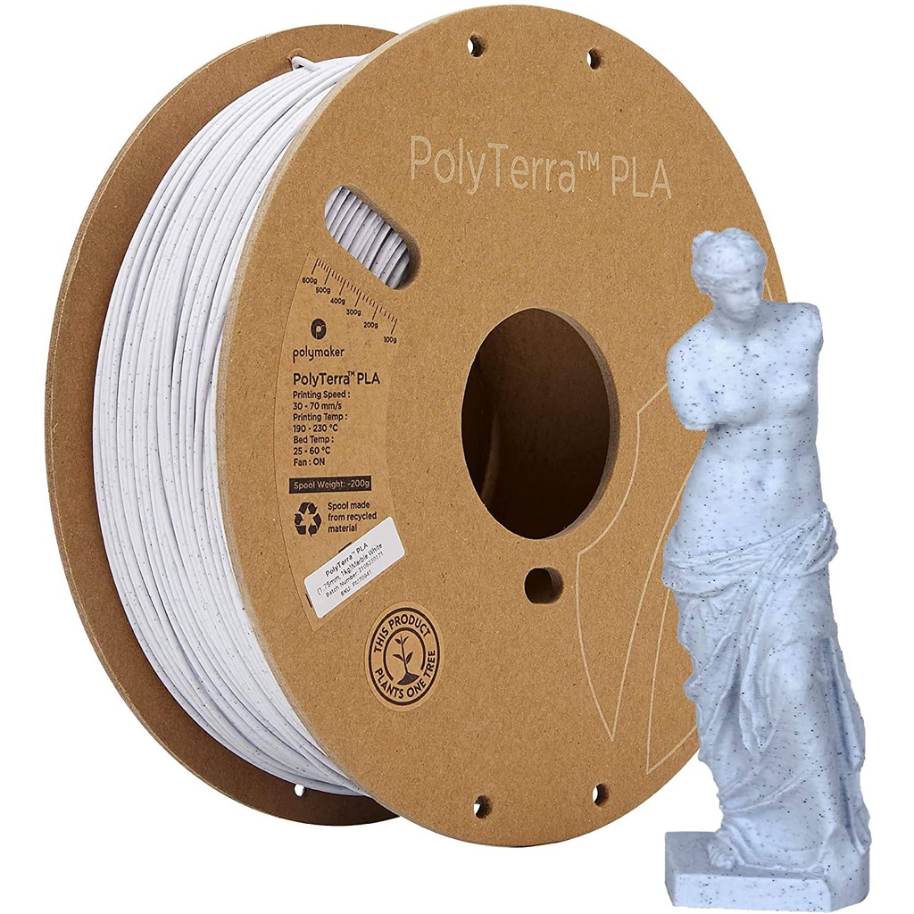 Polymaker PolyTerra Matte PLA Filament (1.75mm & 2.85mm EcoFriendly