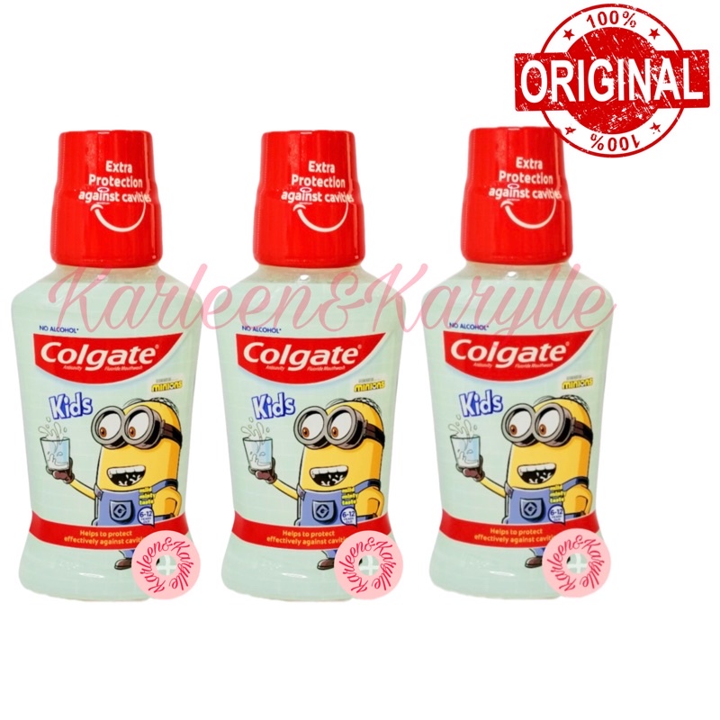 COLGATE Kids Mouthwash Minions No alcohol 250mL | Shopee Philippines