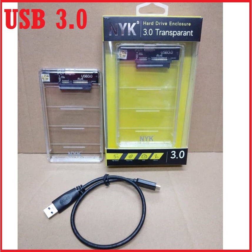 NYK Transparent HD USB 3.0 Casing - External hard disk casing | Shopee ...