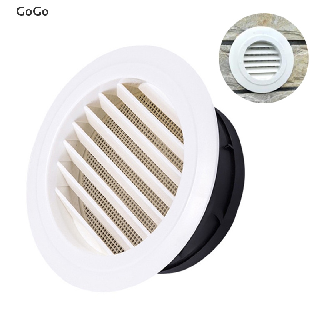 GoGo Exterior Wall Air Vent Grille Plastic Round Air Exhaust Vent
