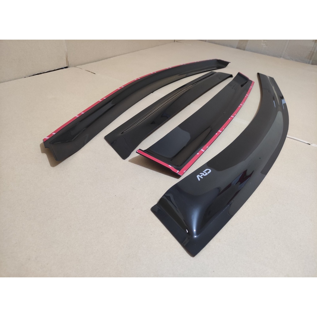 thumbnail image 2 of Gearzaar Black Window Visors – For Honda CRV 2007-2011, 4pc Glossy Rain Guards, ABS 2 of 4