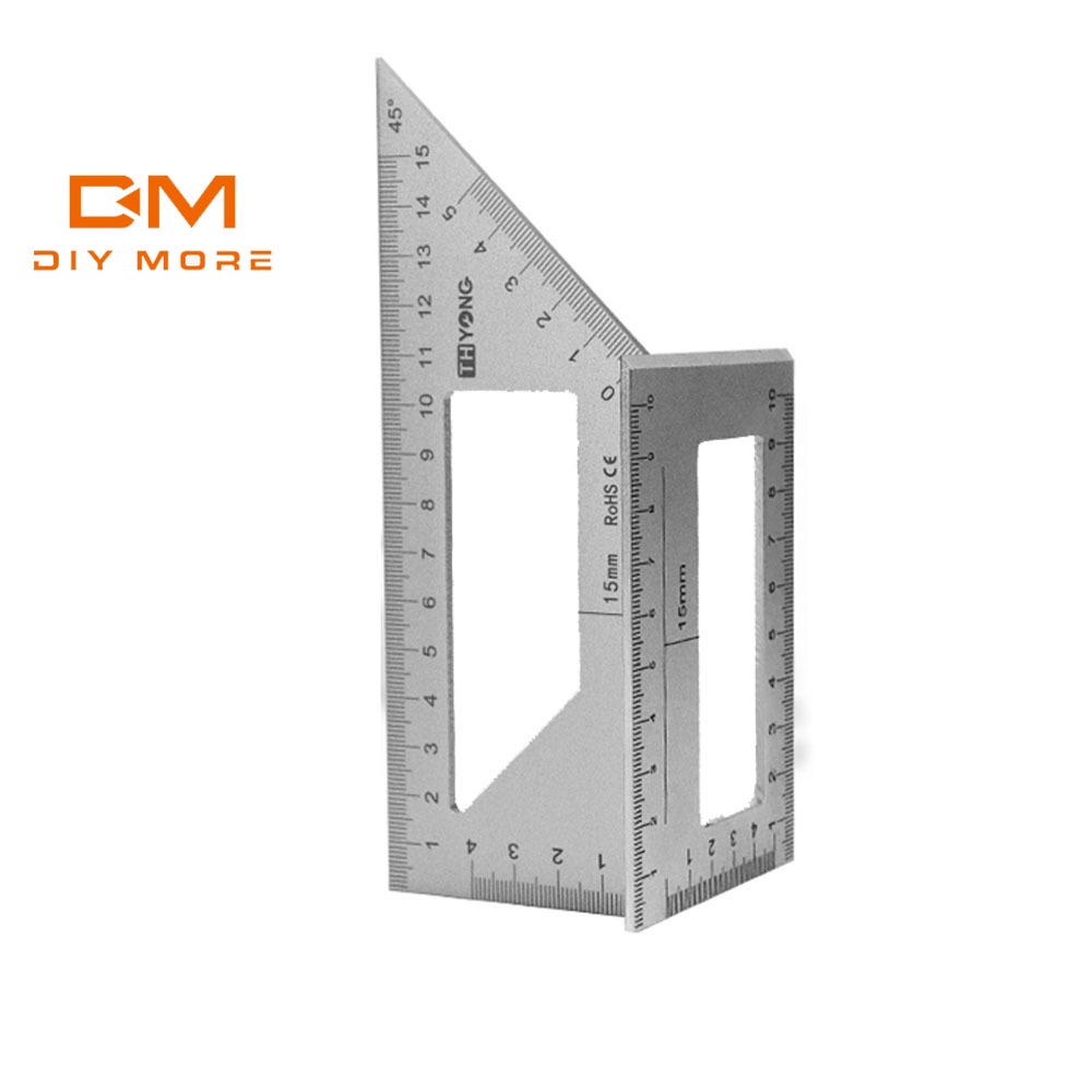 DIYMORE Multifunctional Square Stainless Steel 45 Plus 90 Degree T ...