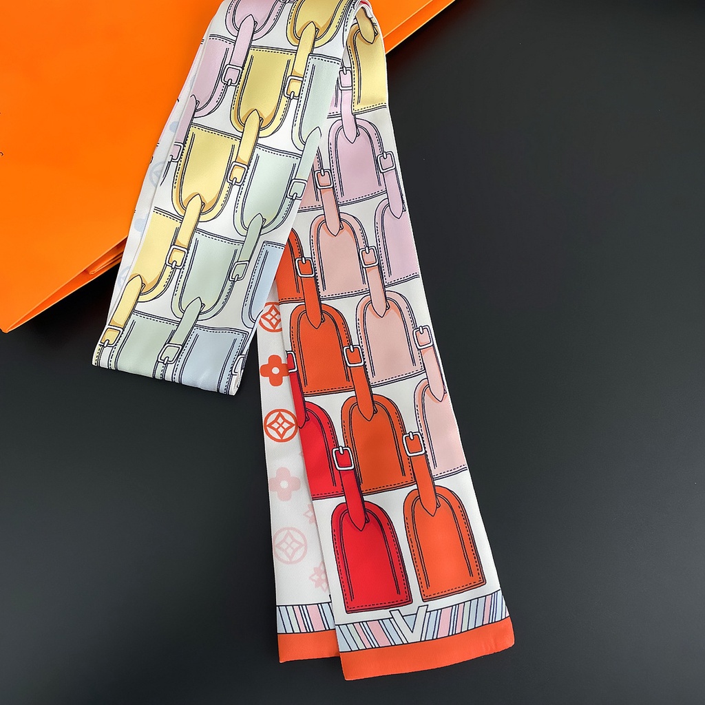 1 Piece Twilly Scarf for Bag Handle Long Small Scarf Spring and Autumn