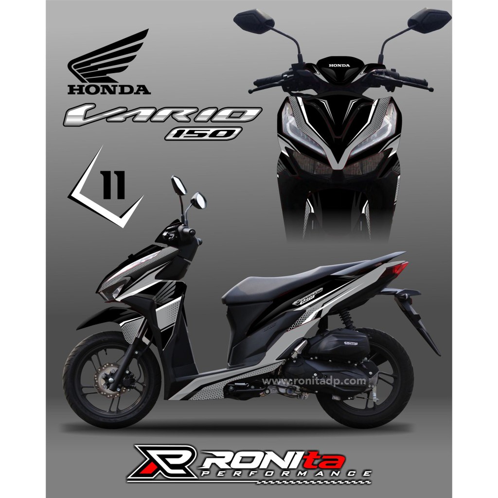 Decal vario 150 Gray Graphic sticker full custom | Shopee Philippines