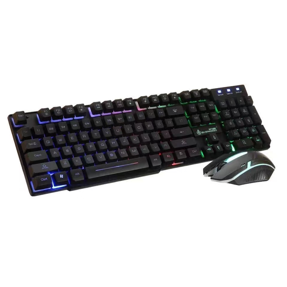 T21 backlit computer keyboard and mouse set wired gaming keyboard mouse set mechanical Flexi