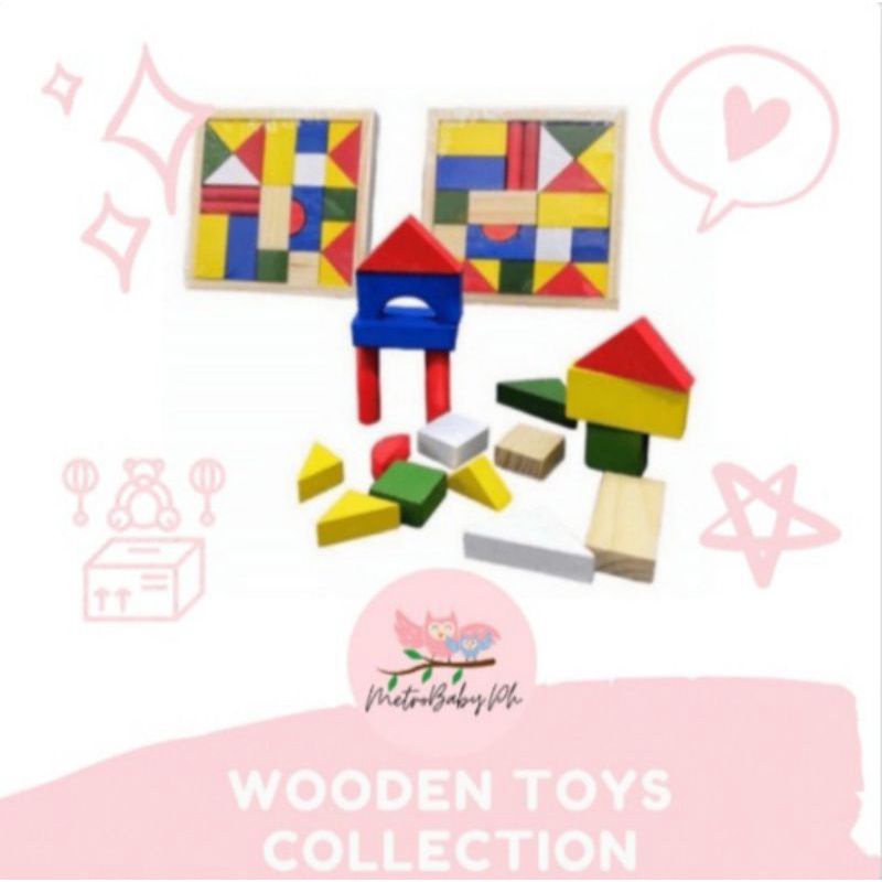 Wooden tangram 14.5x14.5 cm | Shopee Philippines