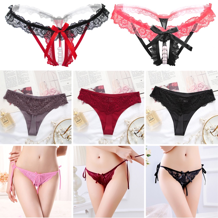 Massage Panties Down - Pearl Massage G-string Thongs Women Lingerie Porn Sexy Lace Panty | Shopee  Philippines