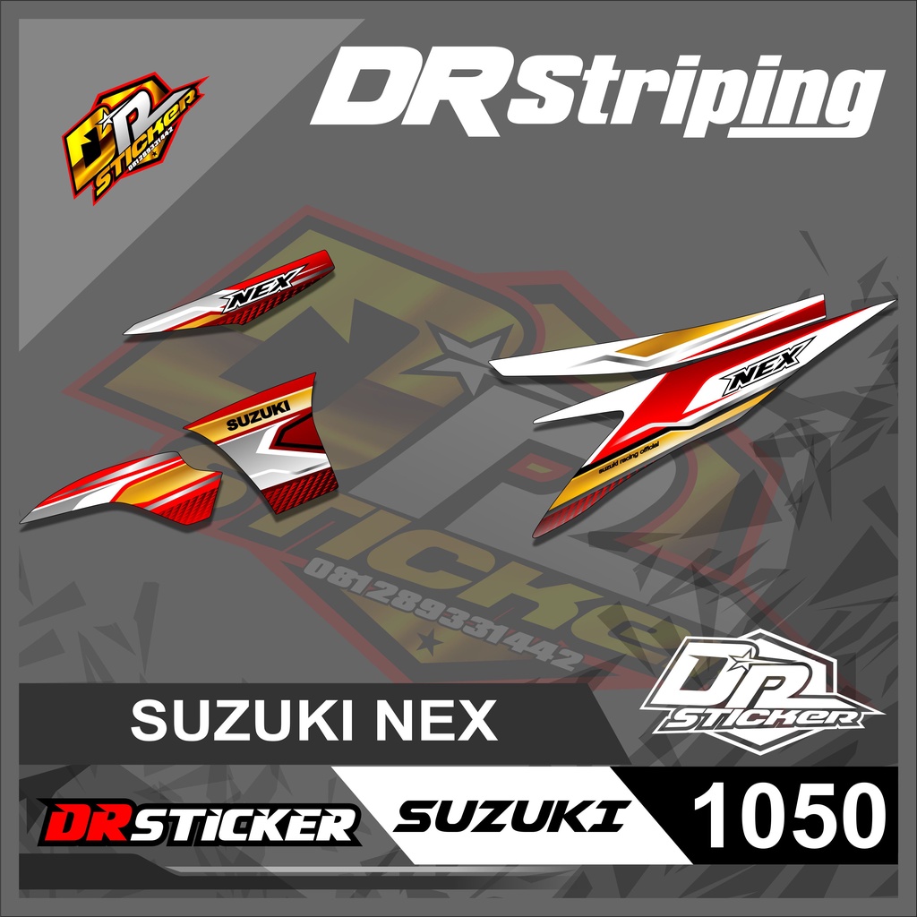 1050 STRIPING SUZUKI NEX DESIGN RACING SEMI FULL STICKER MOTORCYCLE ...