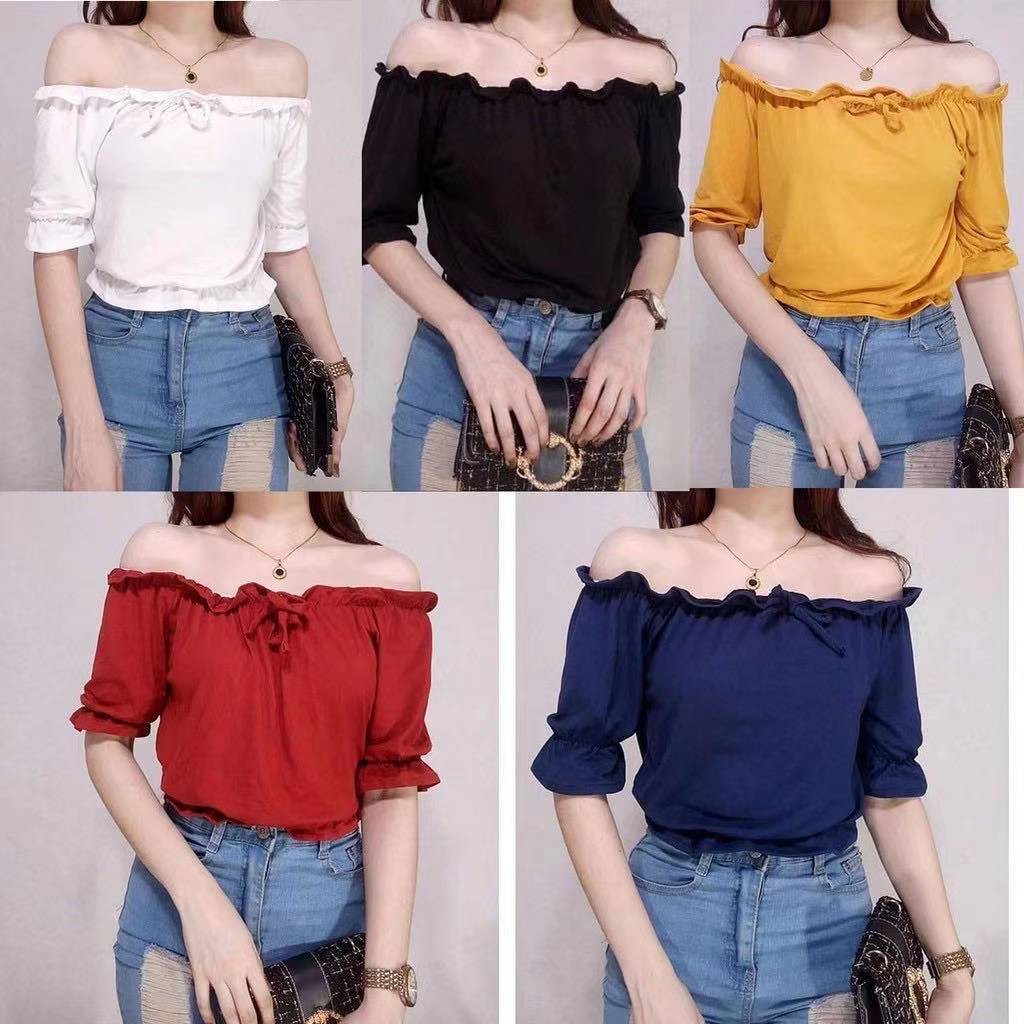 Off shoulder tops discount shopee