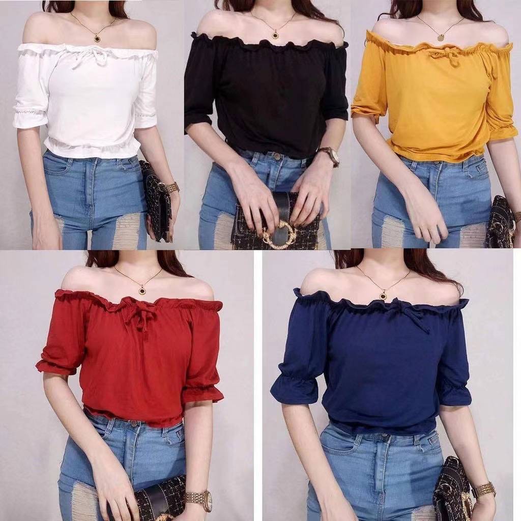 Off shoulder tops discount shopee