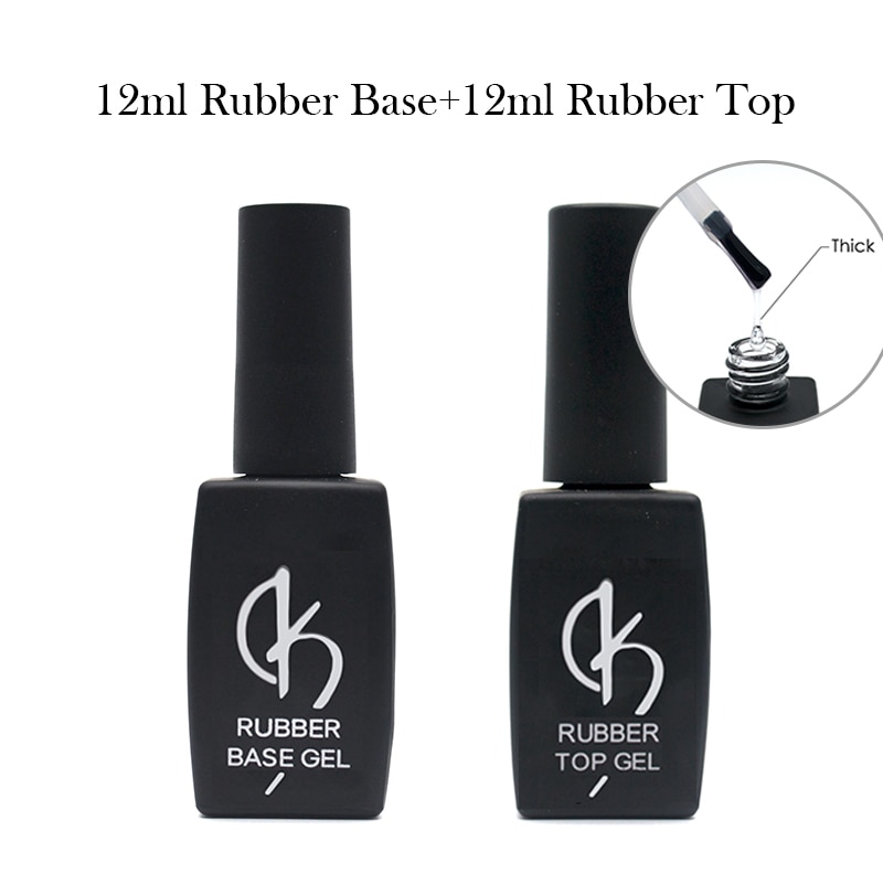 New Thick Rubber Base 12ml Nail Base Coat and Top Coat Nude Natural Gel