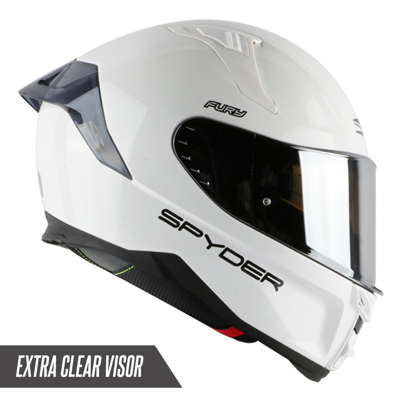 Spyder Full Face Dual Visor Helmet FURY PD S0 (Free Clear Visor