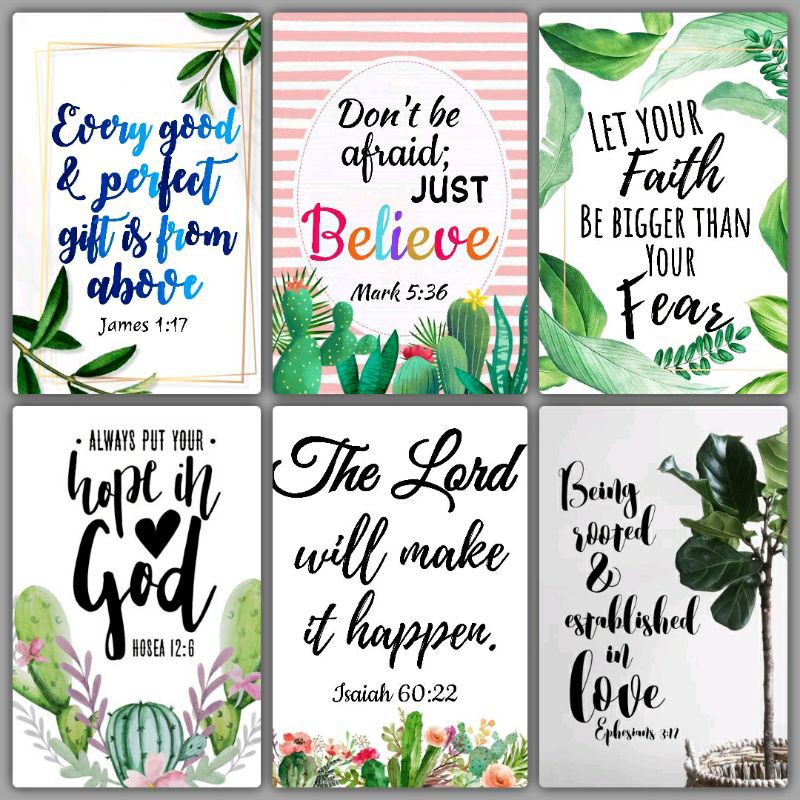 Bible Verse Laminated Wall Decor A4 size Shopee Philippines