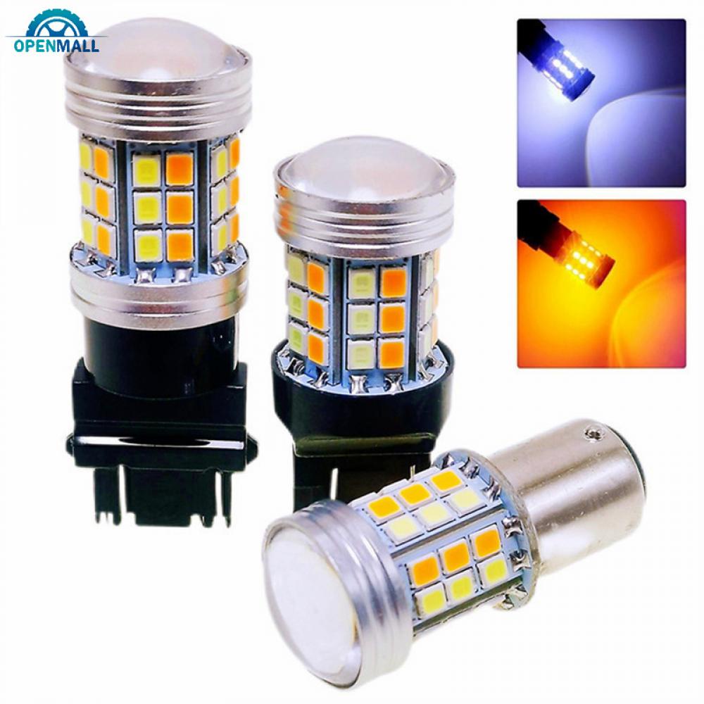 OM 1157 BAY15D/7443 T20/3157 T25 2835 45SMD LED Dual Color Car DRL Turn ...