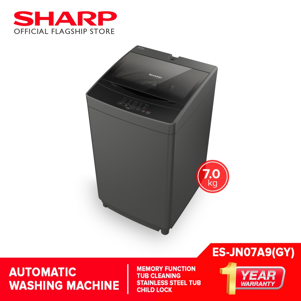 Sharp ES-JN07A9(GY) 7.0Kg. Fully Automatic Top Load Washing Machine ...