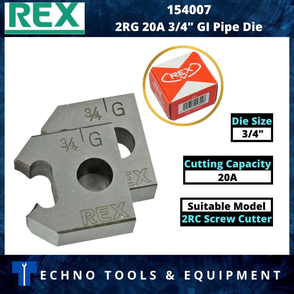 REX C1939 CONDUIT PIPE DIES / 1532A GI PIPE DIES THREADER Shopee