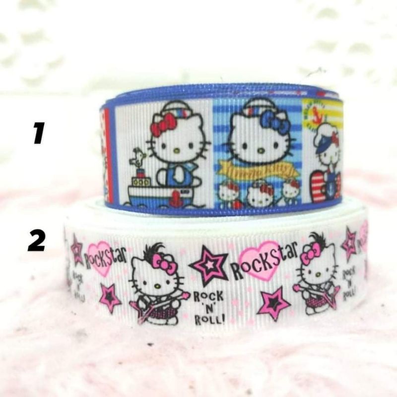 Hello kitty 1 inch grossgrain ribbon | Shopee Philippines