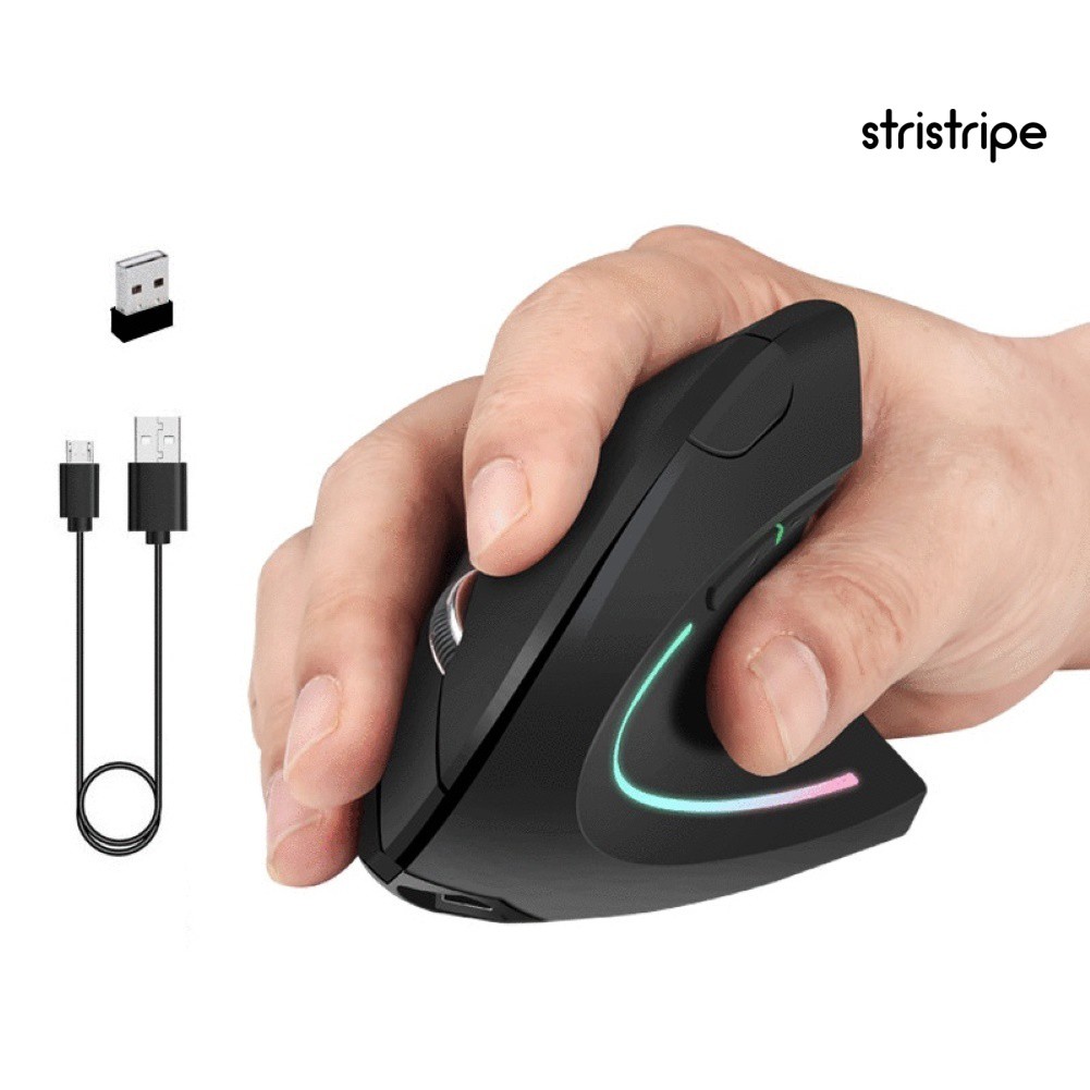 STR Wired Wireless 2.4GHz Ergonomic Vertical Optical Mouse for Desktop ...