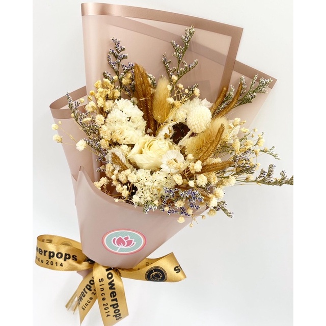 Lallie Bouquet Neutral Colors / Dried Flower Bouquet | Shopee Philippines