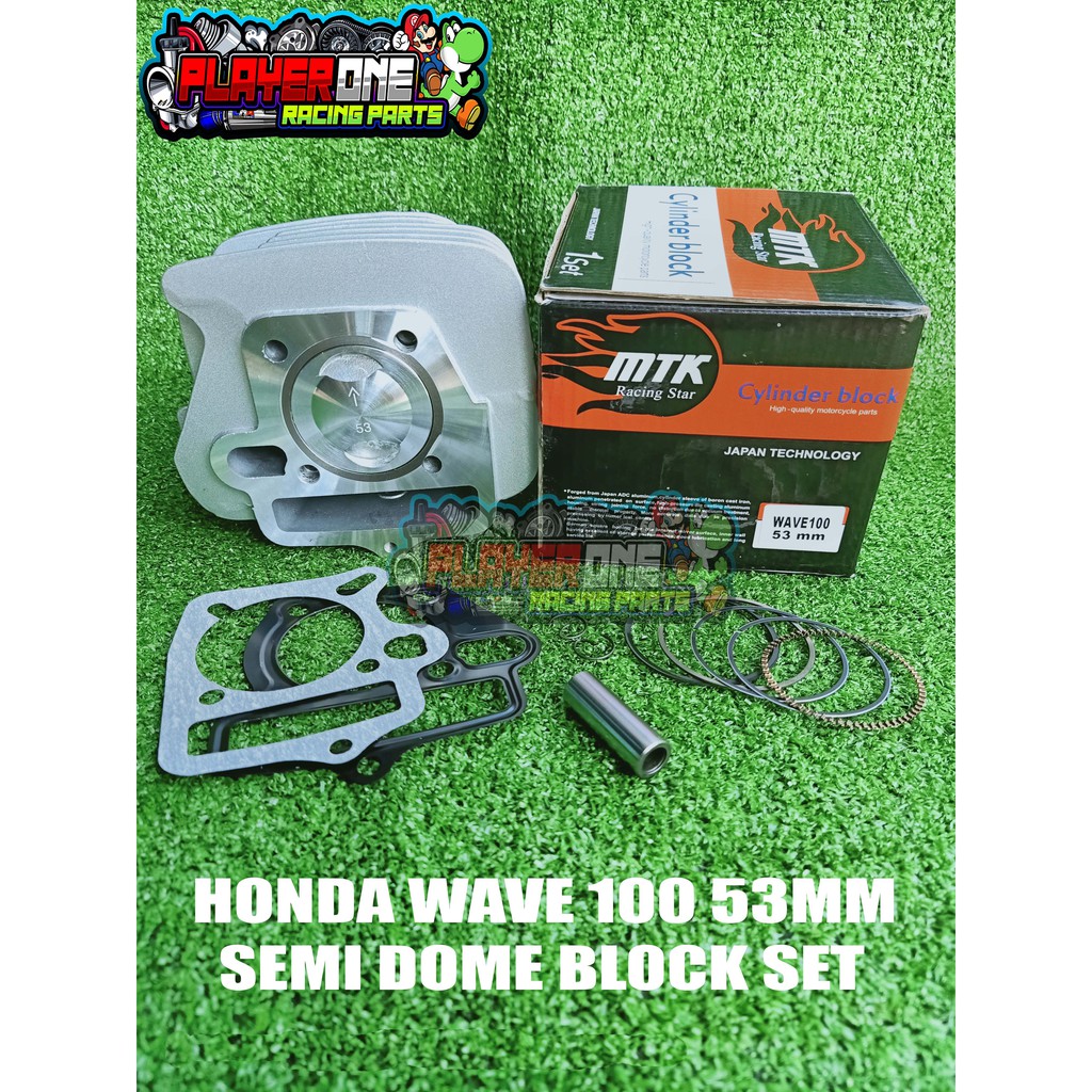 MTK HONDA WAVE 100 53MM SEMI DOME PISTON CYLINDER BLOCK SET Shopee Philippines