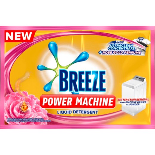 Breeze Liquid Detergent with Rose Gold Perfume 60ML Sachet 6 Pieces