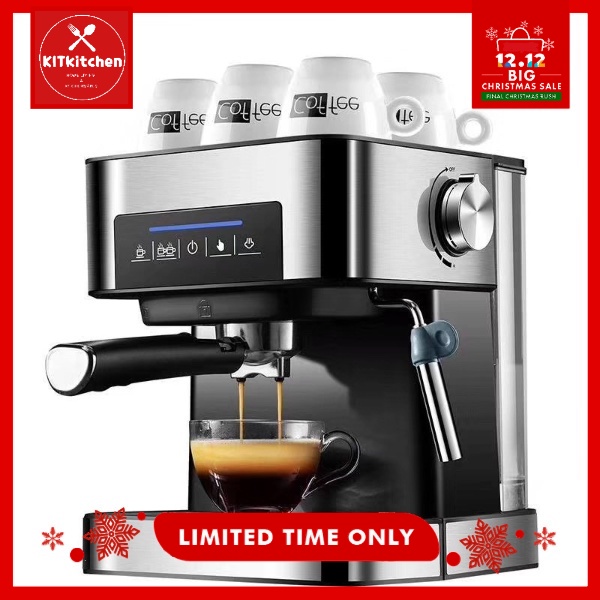 BEST 1.6L Coffee Maker Espresso Coffee Machine BuiltIn milk frothier