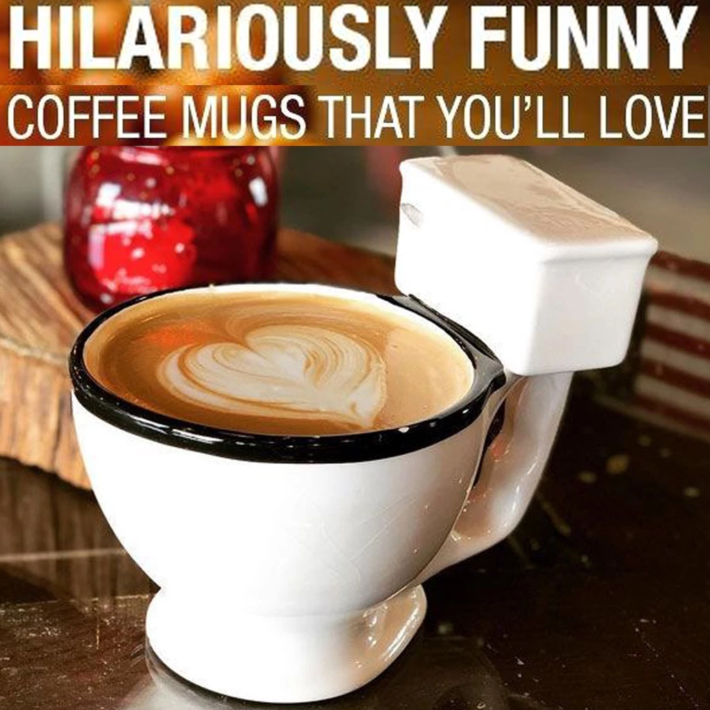 Funny Plain Toilet Shaped Coffee Cup Novelty Toilet Design Ceramic Mug Personality Ice Cream