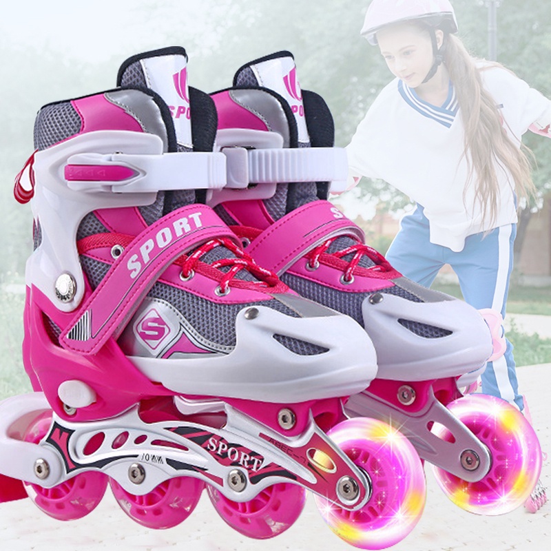 The new Roller Skates Adjustable single row Skate Roller 4 wheel Roller
