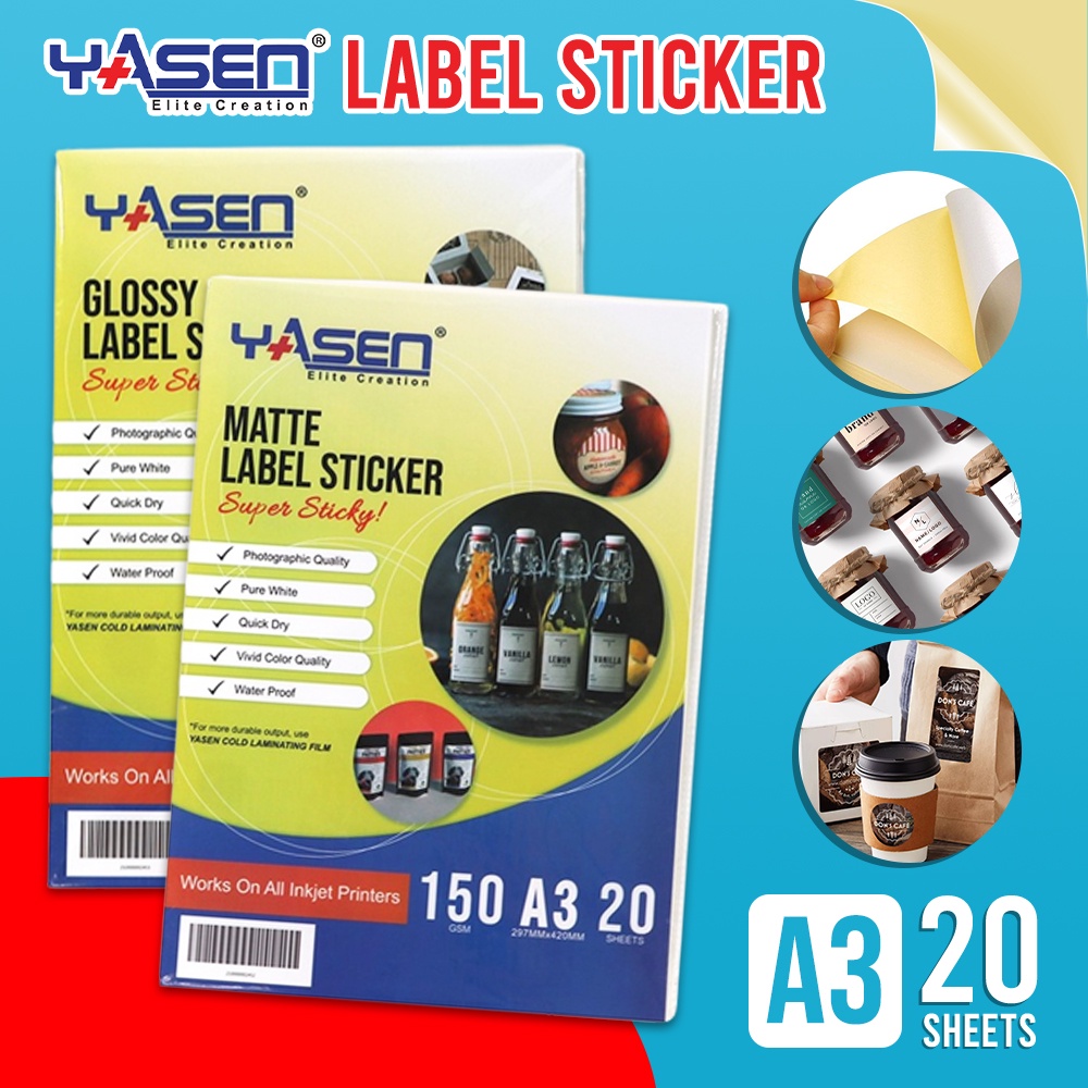 Yasen Glossy Transparent Sticker