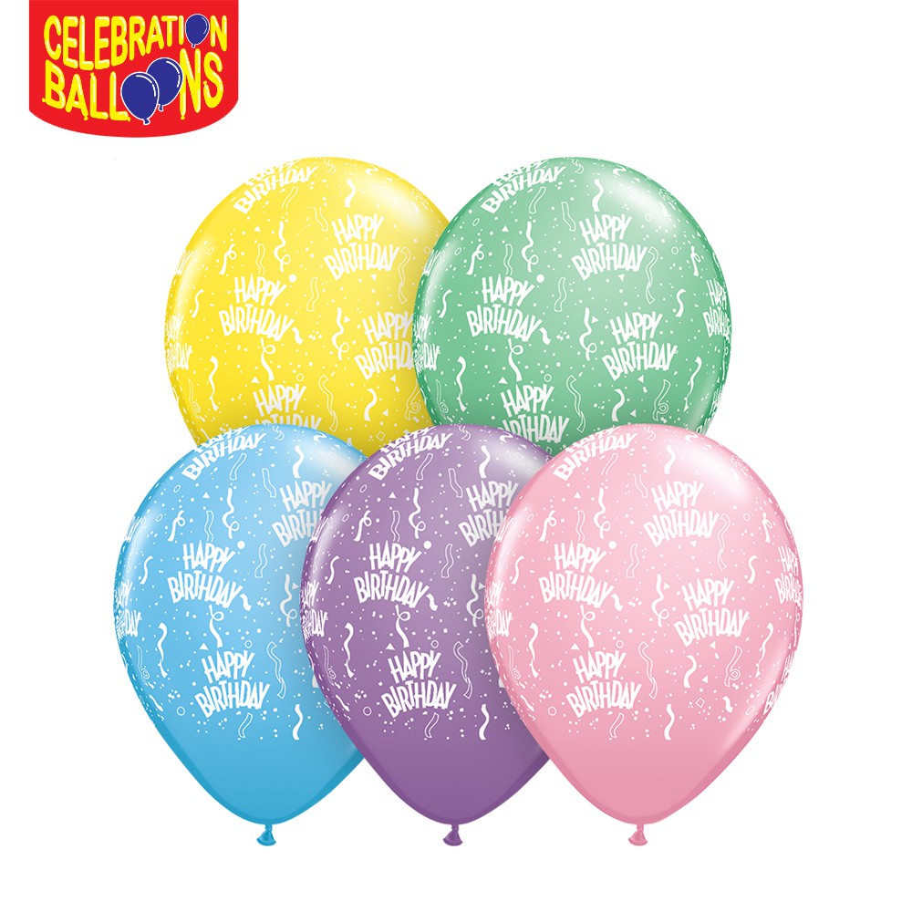 Celebration Balloons 2 pcs 11 inches Latex Birthday Jewel (Assorted