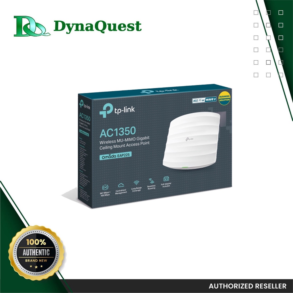 TPLink EAP225 AC1350 WiFi Gigabit Ceiling Mount Accesspoint Shopee