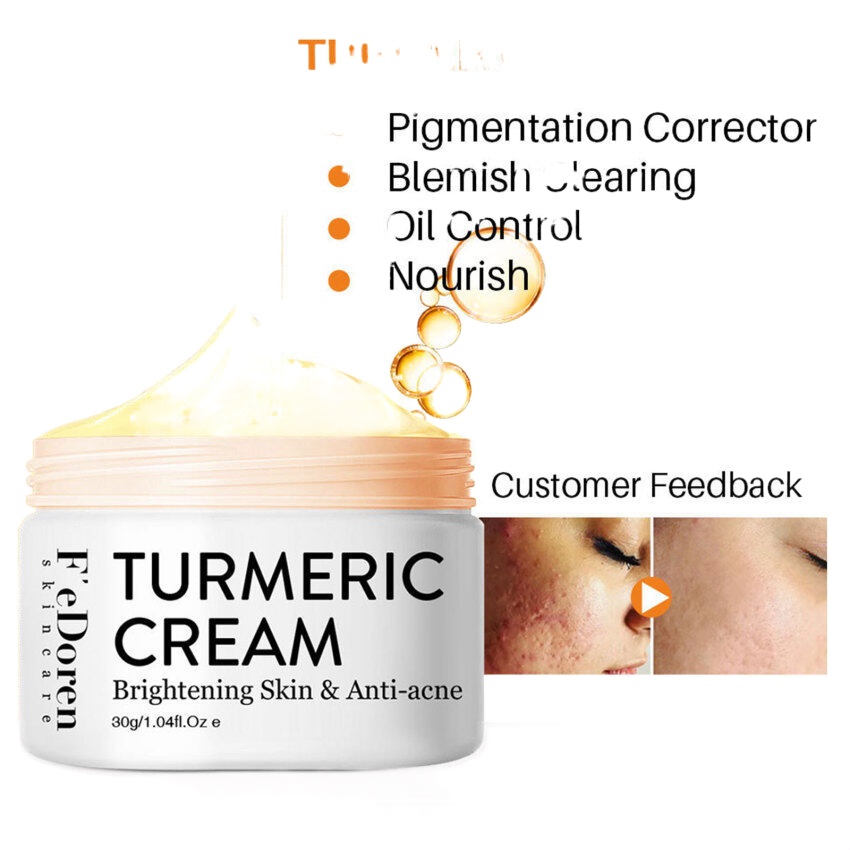 Herb Turmeric Whitening Lightening Face Cream Repair Acnes Scar Dark Spot Treatment Moisturizer