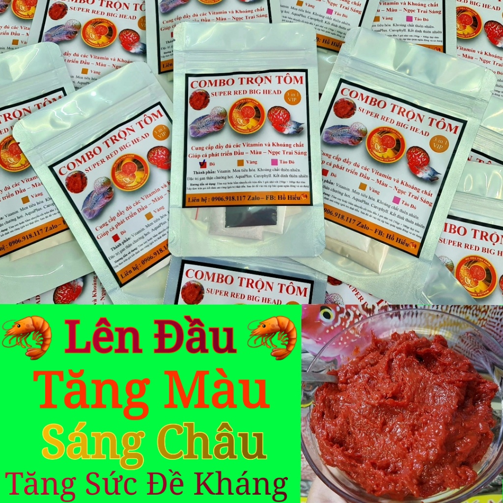 Combo mixed with Red Big Head shrimp, Ingredients for making Mixed ...