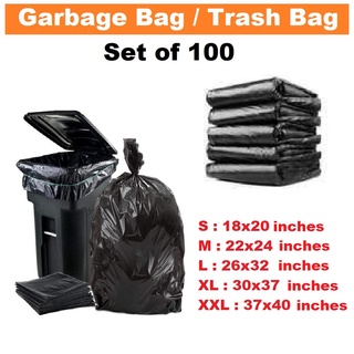 Tasker 40-45 Gallon Trash Bags, (50 Bags w/Ties) Large Black Heavy Duty  Garbage Bags - which also fit 39 Gallon - 40 Gallon - 42 Gallon - 44 Gallon  