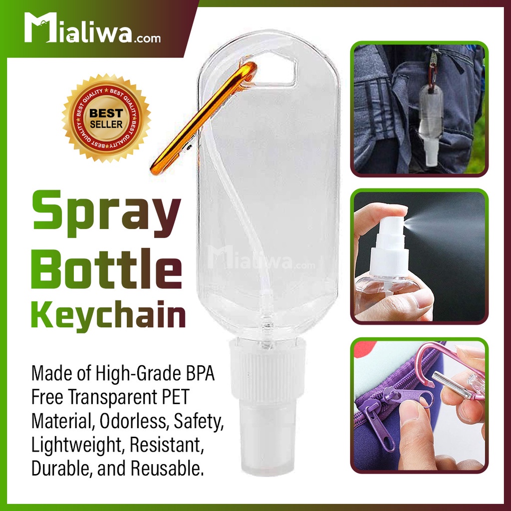Travel & Luggage ۞ Spray Bottle Keychain 60ML Alcohol Sprayer