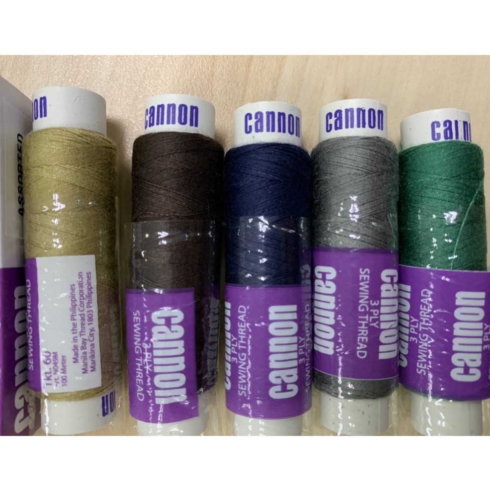 Cannon 3 ply sewing thread (N049M/060) | Shopee Philippines
