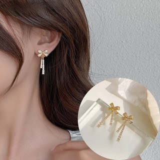 Korean Fashion Love Heart Cross Star Bow Drop Earrings for Women