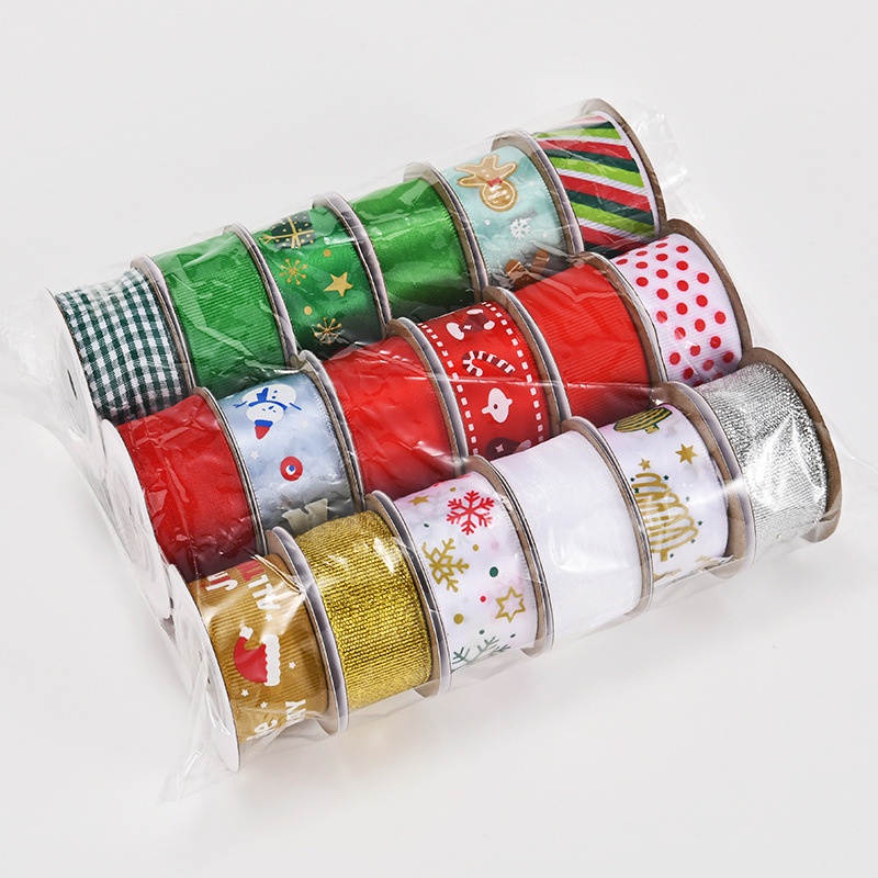 Christmas Ribbon combination set spot small roll gift gift box ...