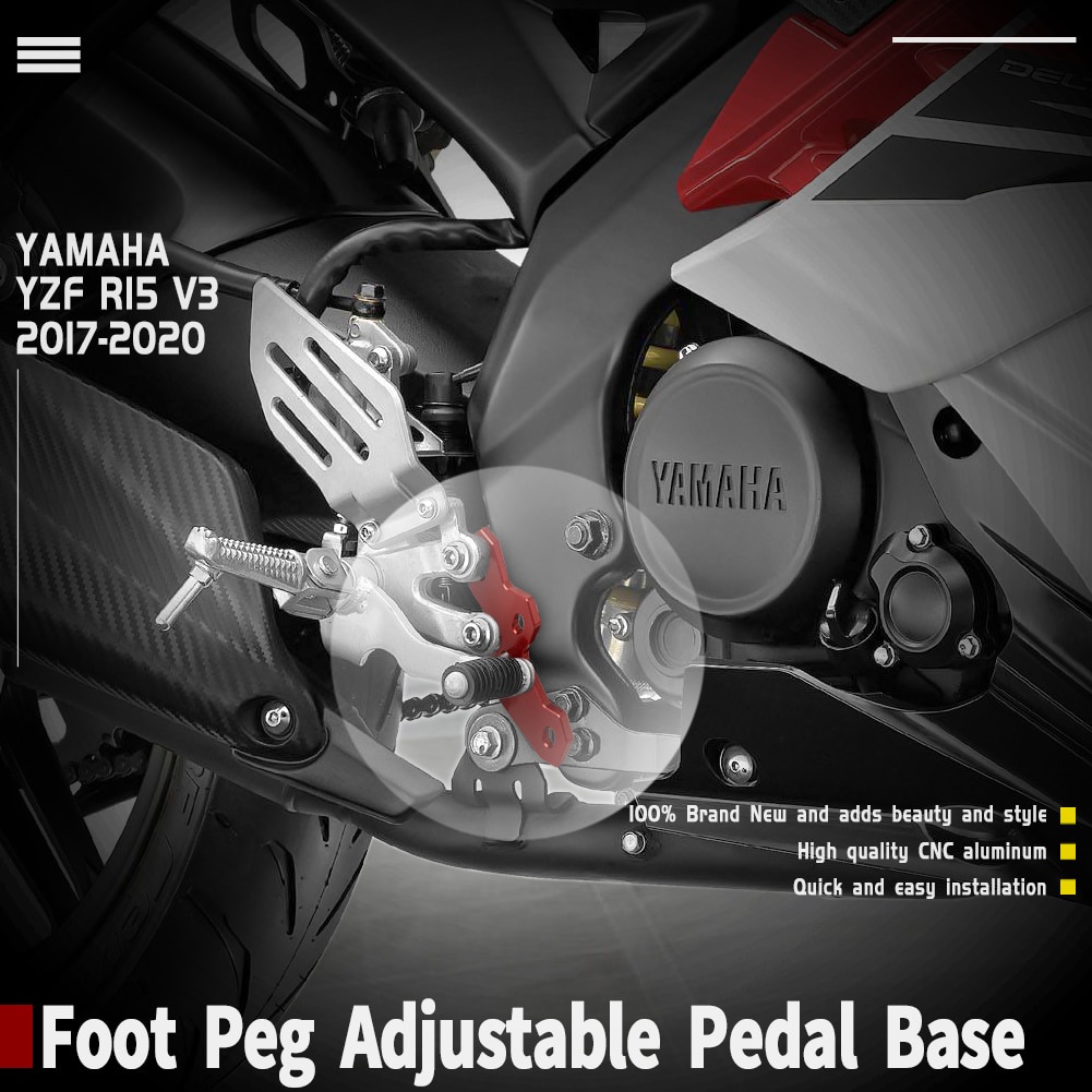 Ultrasupplier Motorcycle Rearset Base Footrest Footpeg Foot Pegs Pedals