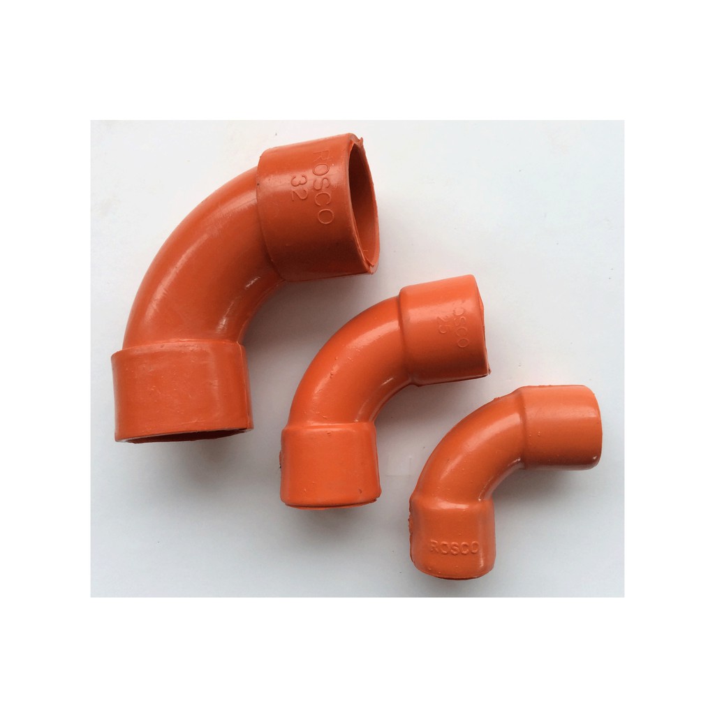 Rosco Electrical PVC Pipe Short Elbow 1/2, 3/4, 1 (Orange Conduit Elbow
