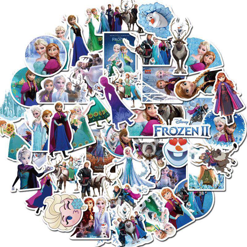 xs161-50pcs Movie FROZEN 2 Waterproof Sticker | Shopee Philippines