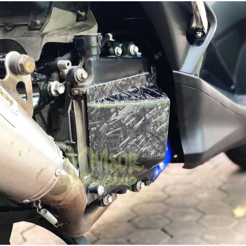 Yamaha Nmax aerox lexy carbon kevlar scoop radiator cover and forged ...