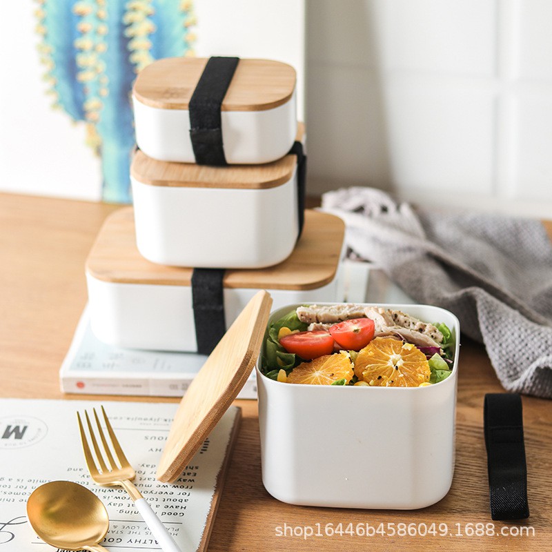 Ecoplanet Cod Japanese Bento Box Wooden Style Wheat Straw Lunch Box