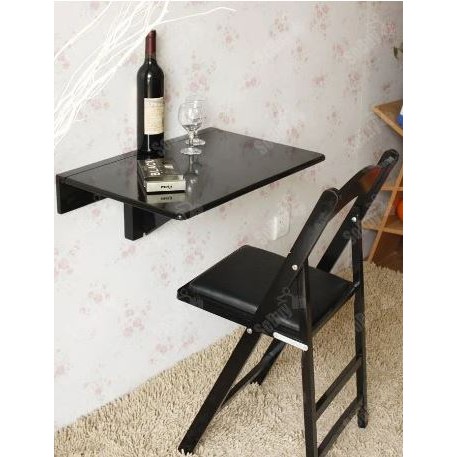 SOBUY Wall Mounted Folding Table White Office Table Space Saver Study ...