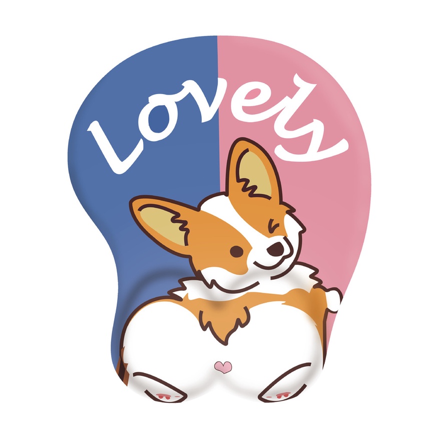 Elec Space Cute Cartoon Mouse Pad With Wrist Supported 3D Wrist Rest