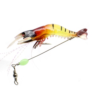 Soft Plastic Shrimp Fishing Lure Luminous 9cm 5.5g Glow In The Dark  Saltwater Lures Hook Bait Sink Pancing Silicon Soft Artificial Bait Fishing  Swimbait Tackle