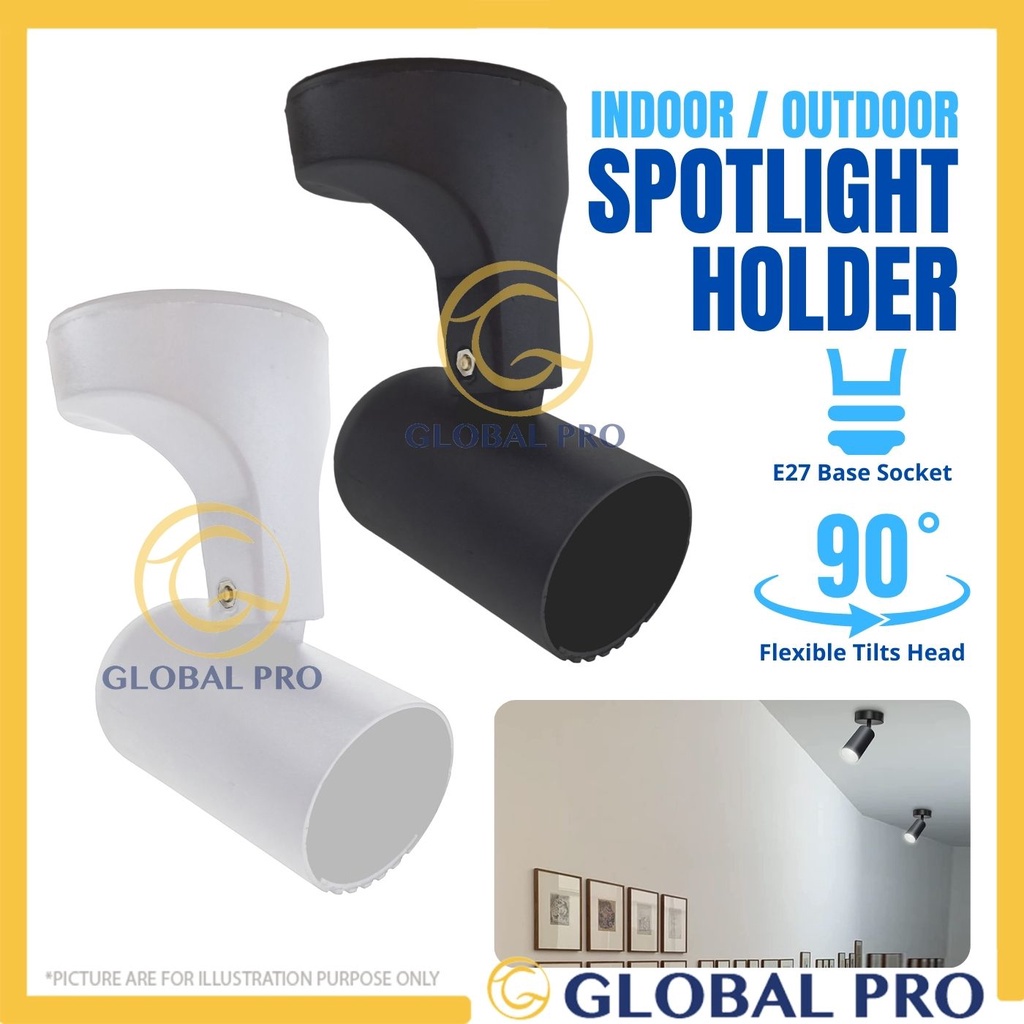 Spotlight Holder Indoor / Outdoor E27 Base Socket Easy Installation